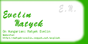 evelin matyek business card